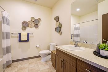 Spacious and modern bathroom 